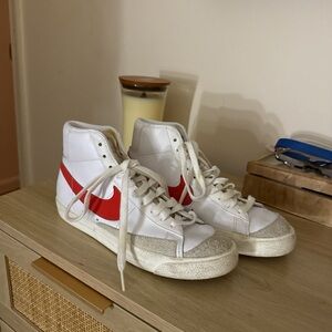 Women’s Nike blazers White and Red